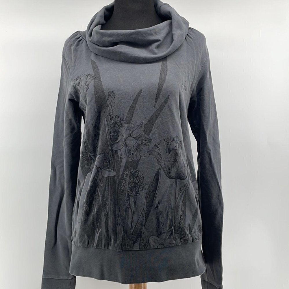 Gsus y2k pleated floral sweatshirt floral sz sm